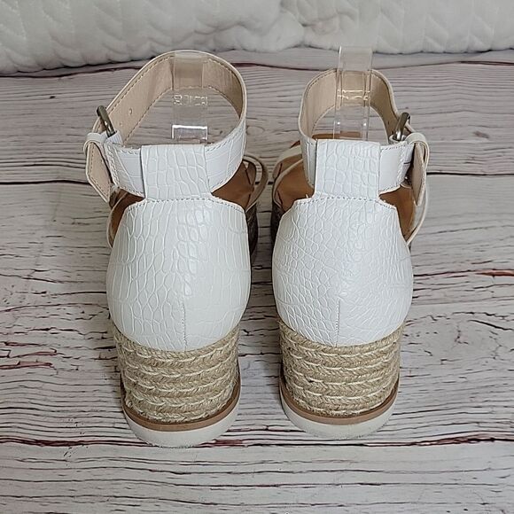 DOLCE VITA Croc Print White Wedge Size 9.5 - Picture 5 of 7